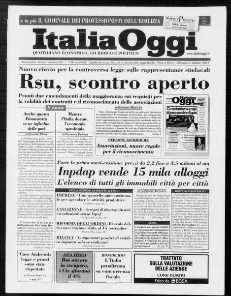 Italia oggi : quotidiano di economia finanza e politica